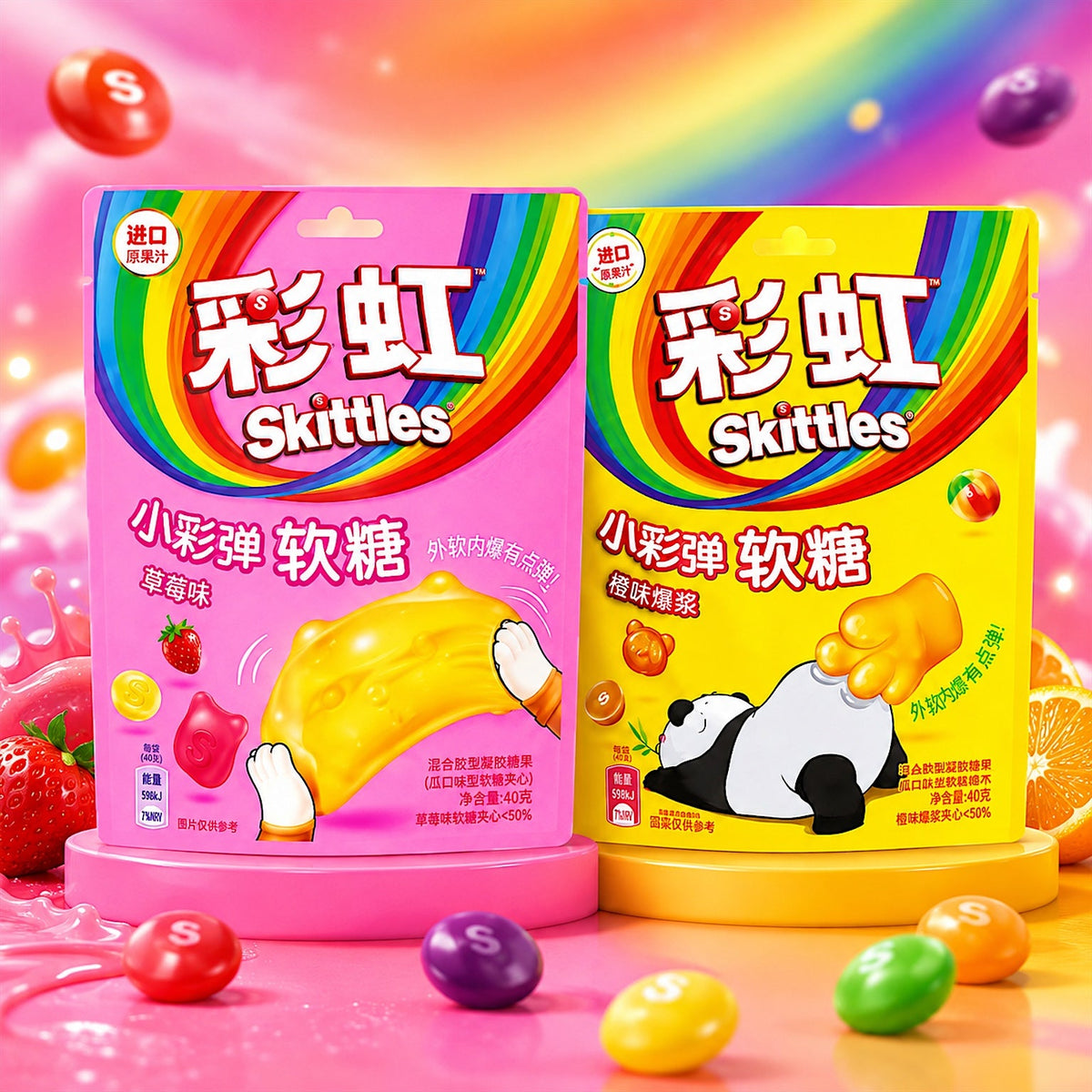 Exotic Asian Skittles Gummies Candy
