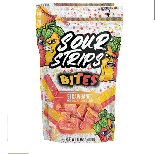 Sour Strips Bites StrawBango