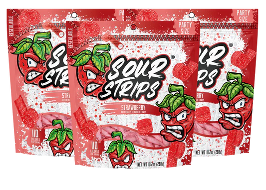 Sour Strips Strawberry Big Bag