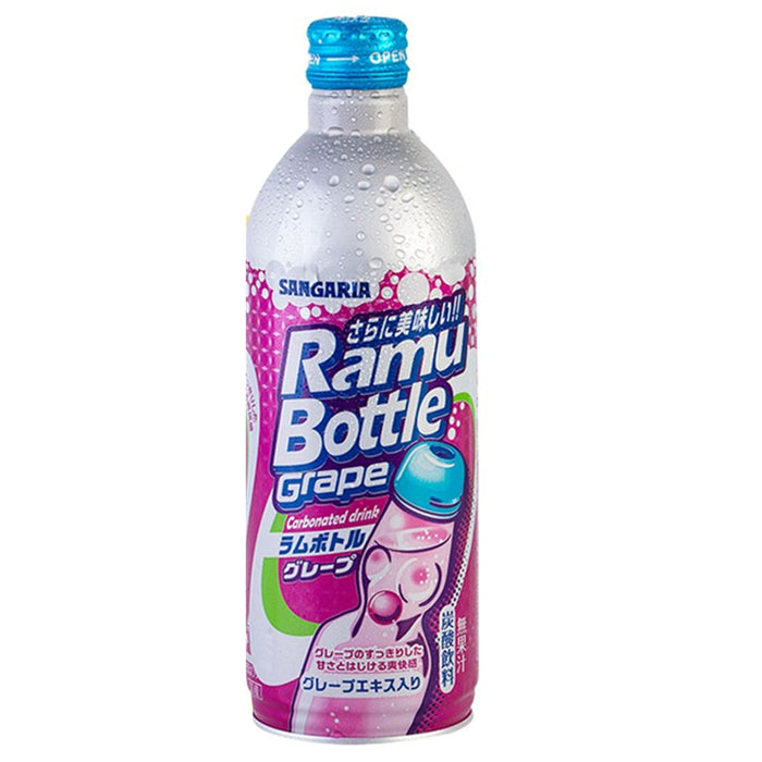 Sangaria Ramu Bottle Ramune Soda Grape Flavor